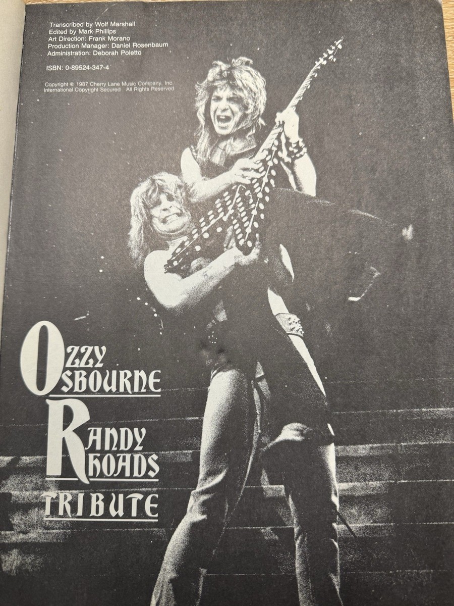Ozzy Osbourne, Randy Rhoads Tribute, Songbook | eBay