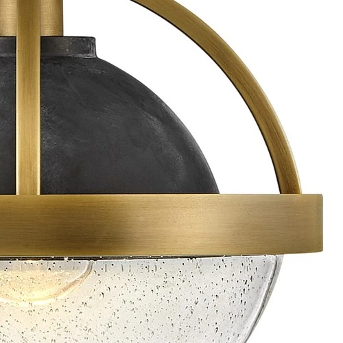 Hinkley Watson Medium Pendant - Mid-Century Modern, Clear Seedy Glass Globe, - Picture 7 of 8