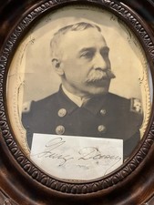 Admiral George Dewey Battle Of Manila Hero Autograph & Vintage Photo Framed