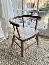 Vintage Antique Children ‘ Captain ‘ chair ‘ Windsor ‘ hoop back