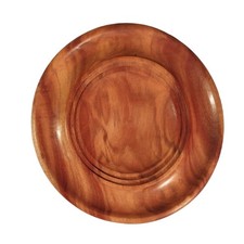 Handmade Carob Wood Bowl Plate Signed Ed Felix