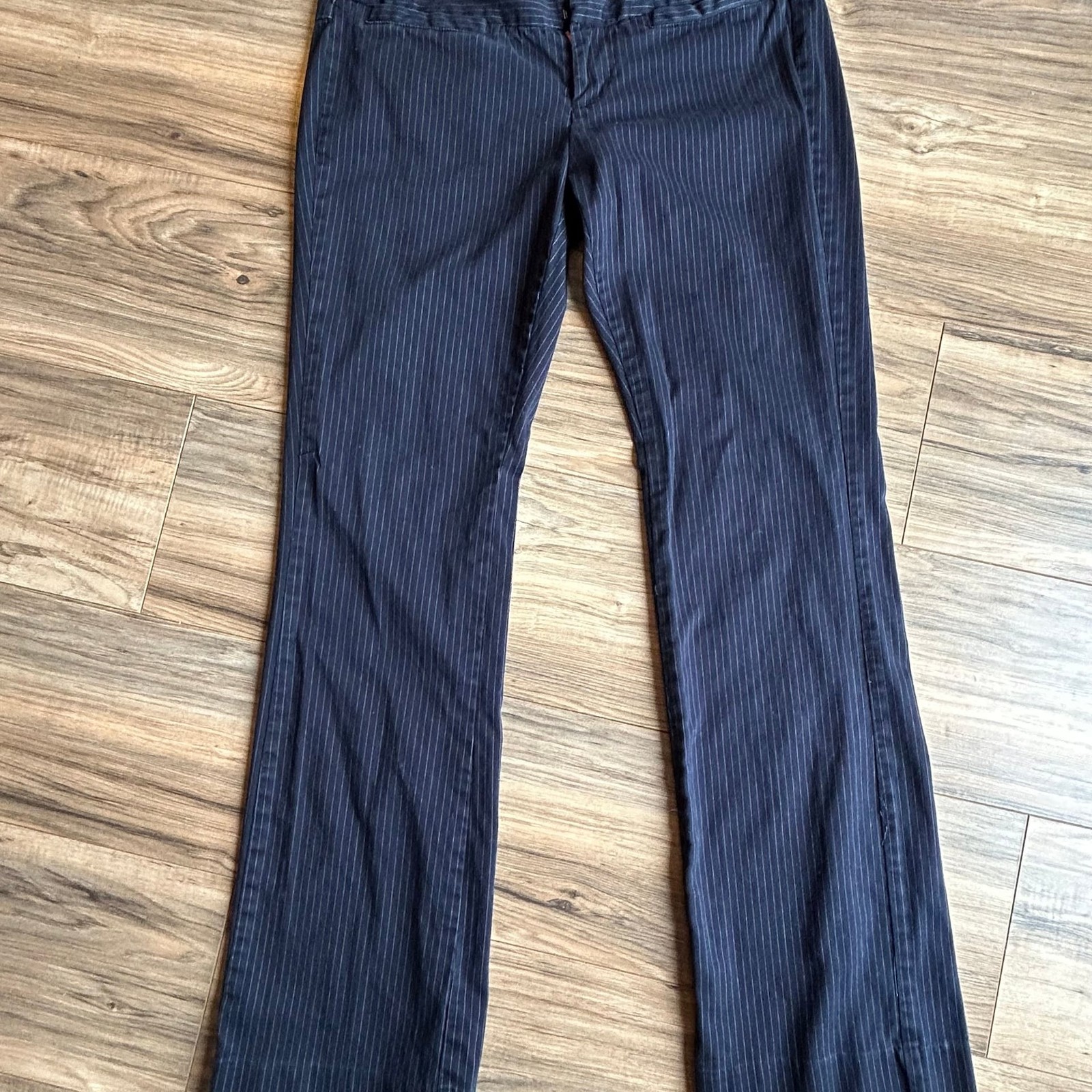 Converse One Star Navy Pinstripe Bootcut Stretch Pants Size 8 - Vintage 2009