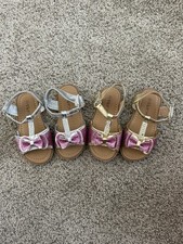 Victoria shoes toddler girl sandals size 6 silver plus free gold pair read
