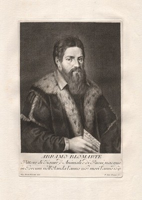 Abraham Bloemaert painter Maler peintre pittore Portrait Kupferstich 1748