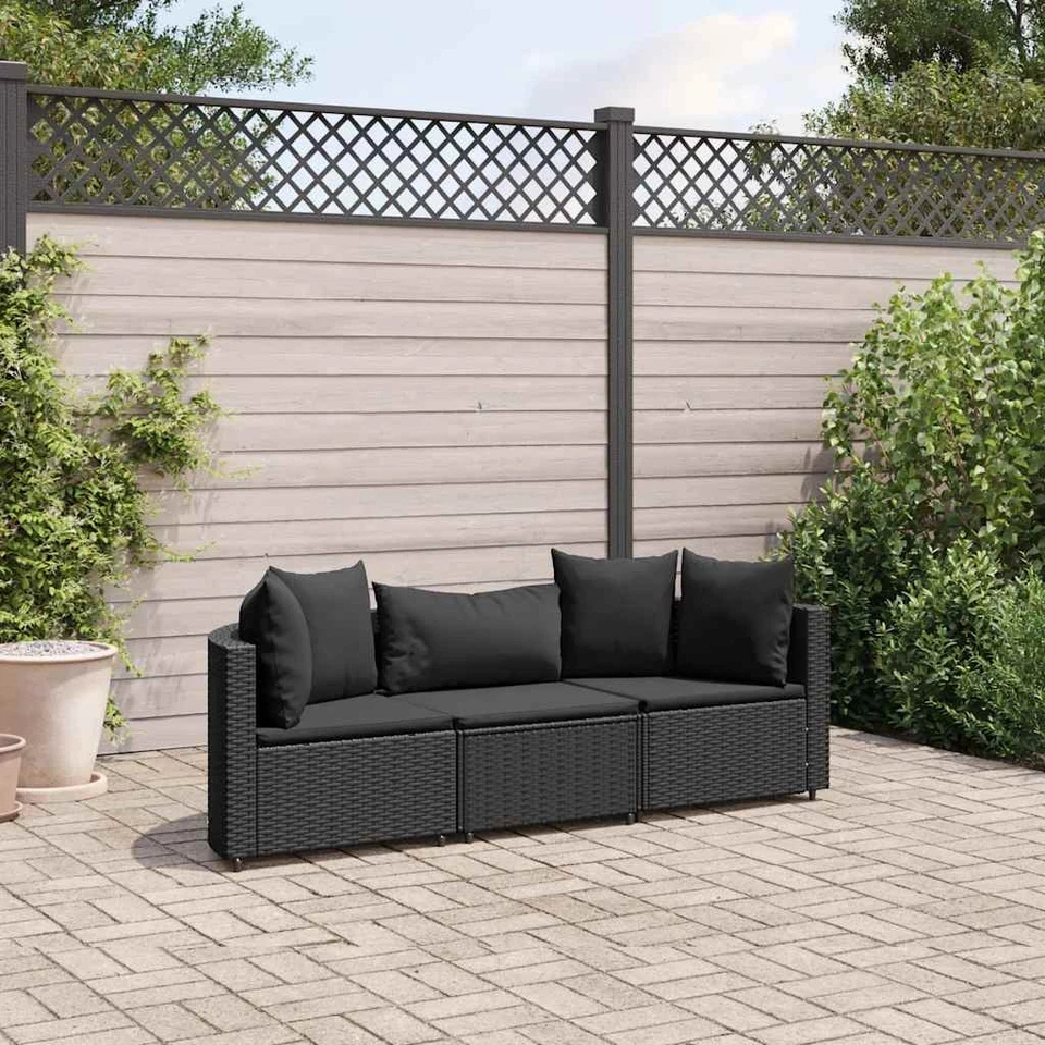 Vidaxl Gartenmöbel Sofa Garnitur Lounge Sitzgruppe 4-tlg. Braun Poly Rattan vida - Bild 4 von 4