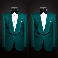 Slim Fit Men Suits Shawl Lapel Single Breasted Business Wedding Jacket Tuxedo