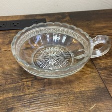 Pressed Glass Clear Handled Candy Dish Starbu...