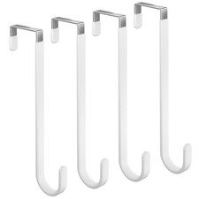 Over the Door Hooks 4 Pack, Heavy Duty Door Hanger Hooks with Non-Slip Pads