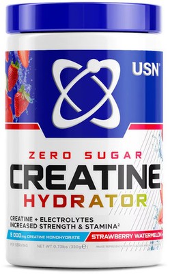 USN Creatine Hydrator - Zero Sugar, 330 g Dose, Strawberry Watermelon