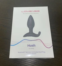 Lovense Hush Bluetooth Remote-Controlled Butt Plug (1.5 Inch Diameter)