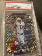2021 select micah parsons zebra die cut rc psa 9