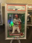 Elly De La Cruz 2022 1st Bowman Chrome GREEN REFRACTOR #41/99 - PSA 9 MINT! RC