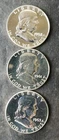 1958, 1961, and 1963 Proof 50c Franklin Silver Half Dollars