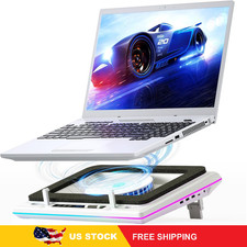 llano RGB Laptop Cooling Pad, White, Powerful Turbofan, Quiet Cooling, White RGB