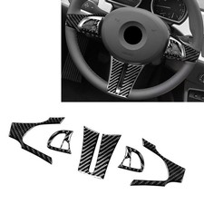 Kohlefaser Schwarz Lenkradabdeckung Verkleidung Für BMW Z4 E85 2003 2004-2008