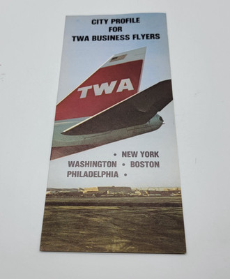 1976 TWA Trans World Airlines City Profiles For Business Flyers Vintage Brochure