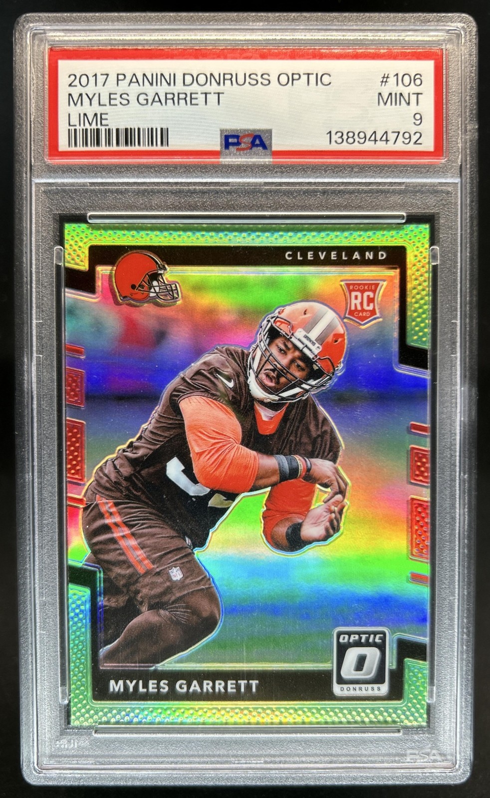 Myles Garrett Panini Donruss Optic #106 Lime