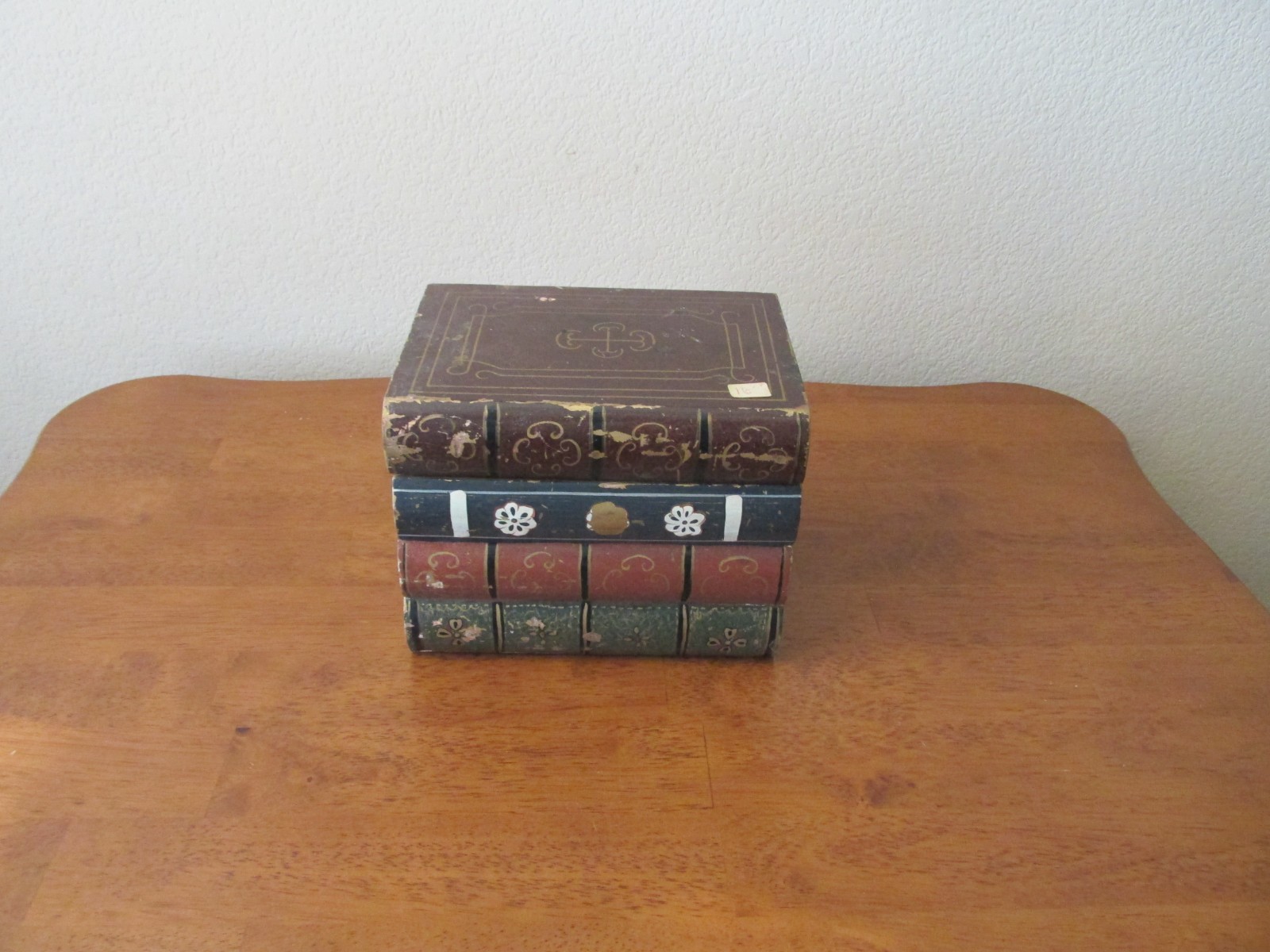 Vintage Brown Faux Book Box Hinged Opening Hide Valuables Hidden Storage