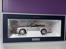 Porsche 911 / 964 Carrera 2 Cabriolet 1990 Grise Silver Norev 1/18 187330 Neuve