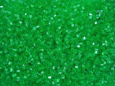 Seed Beads Japanese Matsuno 2 Cut 8/0 Hexagon Transparent Green 