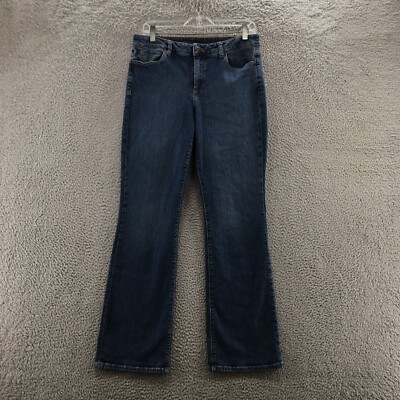 Talbots Curvy Bootcut Jeans Womens 10/30 (actual 32x32) Blue Denim Cotton  Blend