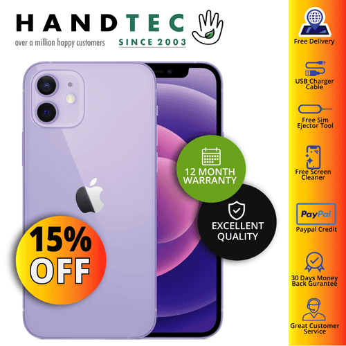 Apple iPhone 12 64GB 128GB 256GB Unlocked Phone - 15% EXTRA OFF - EXCELLENT A - Picture 3 of 6