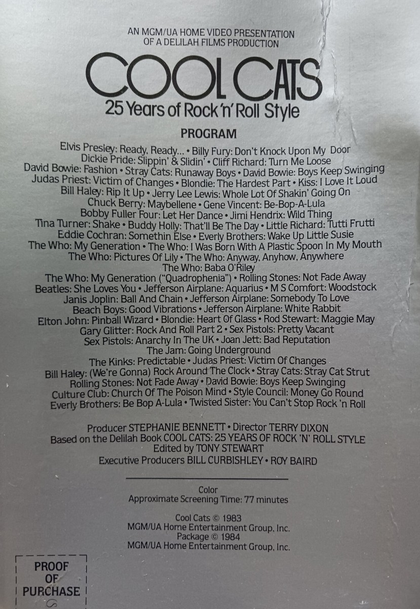 COOL CATS 25 Years of Rock n Roll Style Pre-Owned Former