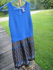 Girl From Savoy Anthropologie Blue Tiered Arden Dress Size small $168