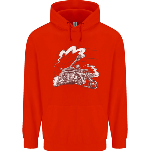 An Army Biker With Tank Skull Motorcycle Childrens Kids Hoodie - Picture 24 of 88