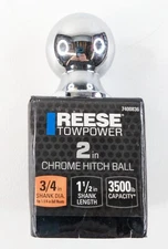 Reese Towpower Zinc Interlock 2" Hitch Ball 2,000 Lbs Capacity 7400836