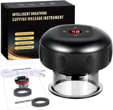 12 massage modes | Cupping Therapy Kit 4 in 1 Set Cordless USB-C Black