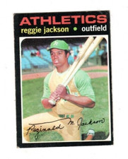 1971 Topps #20 Reggie Jackson - Oakland Athletics, Excellent Condition