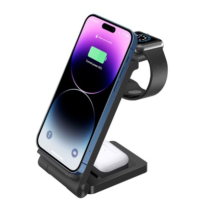 3in1 Wireless Induktion Ladegerät Ladestation Für Apple Watch iPhone 14 13 12 XS