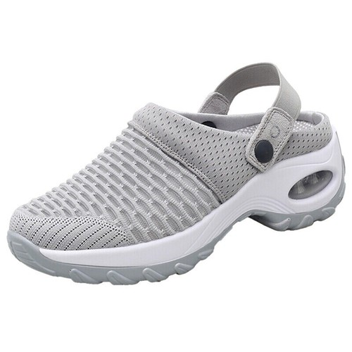 Scarpe da passeggio donna Mules sneakers slip on donna rete traspiranti zoccoli estivi - Foto 26 di 60