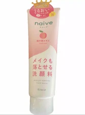 Ship from US!!! Kracie Naive Peach Leaf Makeup Removal Face Wash 7.1 oz 200g NEW