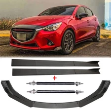 Carbon Fiber Front Bumper Lip / Side Skirt /Strut Rods For Mazda 2 Touring 11-23