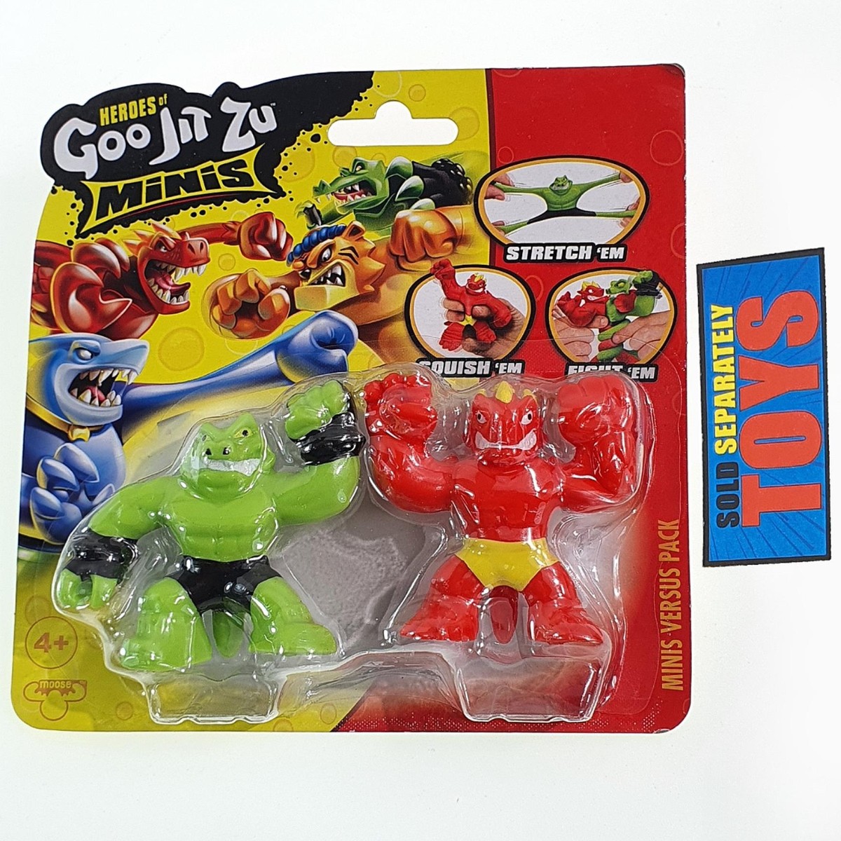Heroes of Goo Jit Zu BLAZAGON Vs ROCK minis versus pack squish