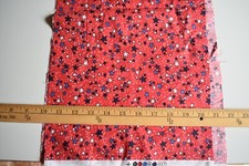 PATRIOTIC STAR PRINTS COTTON BLEND FABRIC 3 REMNANT PIECES