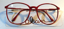 Vintage ELAN 600 Red 57/17 P3 Rounder Carbon Eyeglass Frame New Old Stock 404