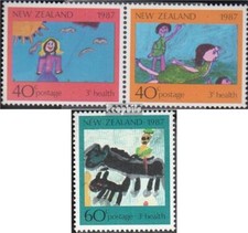 Timbres nouvelle-zélande 1987 Mi 1000-1001 Couple,1002 (complète edition) oblité