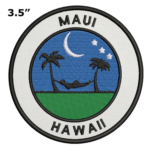 Maui Hawaii Patch Embroidered iron-on Applique Nature Travel Souvenir - 第 1/11 張圖片