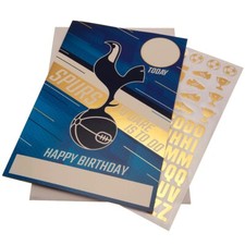 Tottenham Hotspur FC Personalise Happy Birthday Card With Stickers Gift