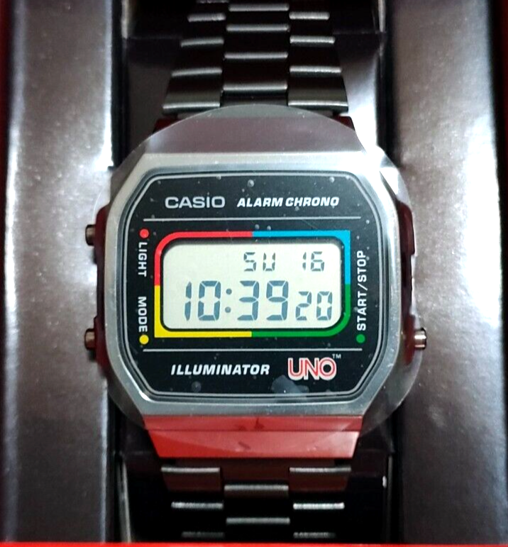 CASIO A168WEUC-1AJR UNO Collaboration Model Wild Card Unisex Resin