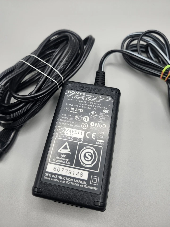 OEM Sony Power Adapter Model AC-L25B for Camcorder Tested Authentic  Foto 4 de 4