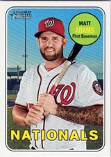 2018 Topps Heritage #537 Matt Adams Washington Nationals