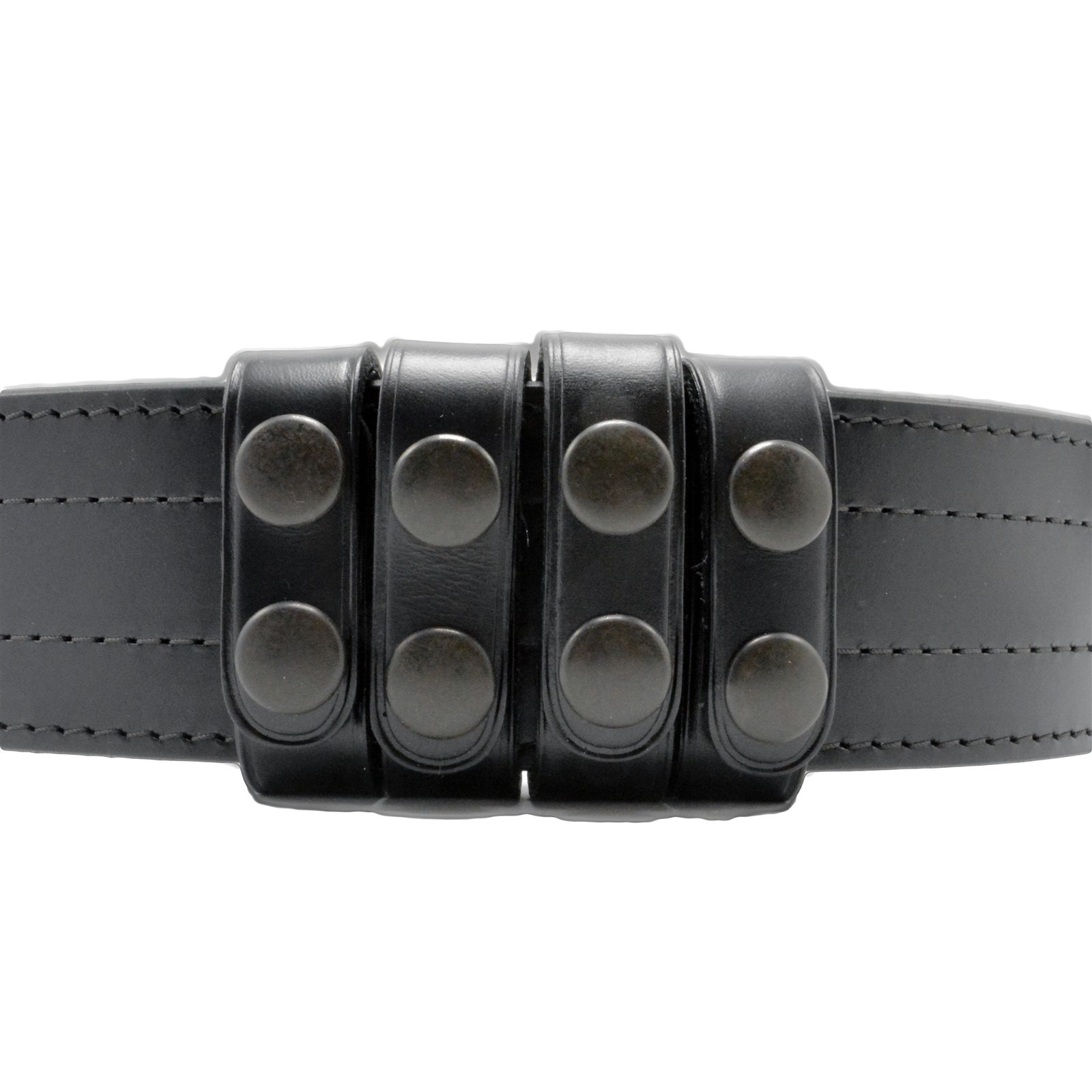 Perfect Fit Duty Belt Keepers 3/4" Plain Genuine Leather Black Snap USA Made 4
