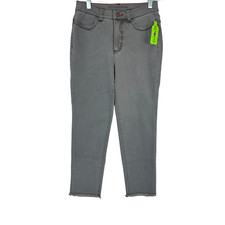 Peace Love World Women's Love Note Petite Straight-Leg Jeans Grey Wash 0P Size