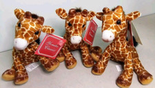3 Russ Yomiko Classics Giraffe Plush Zoo Stuff Animals. 6 inches