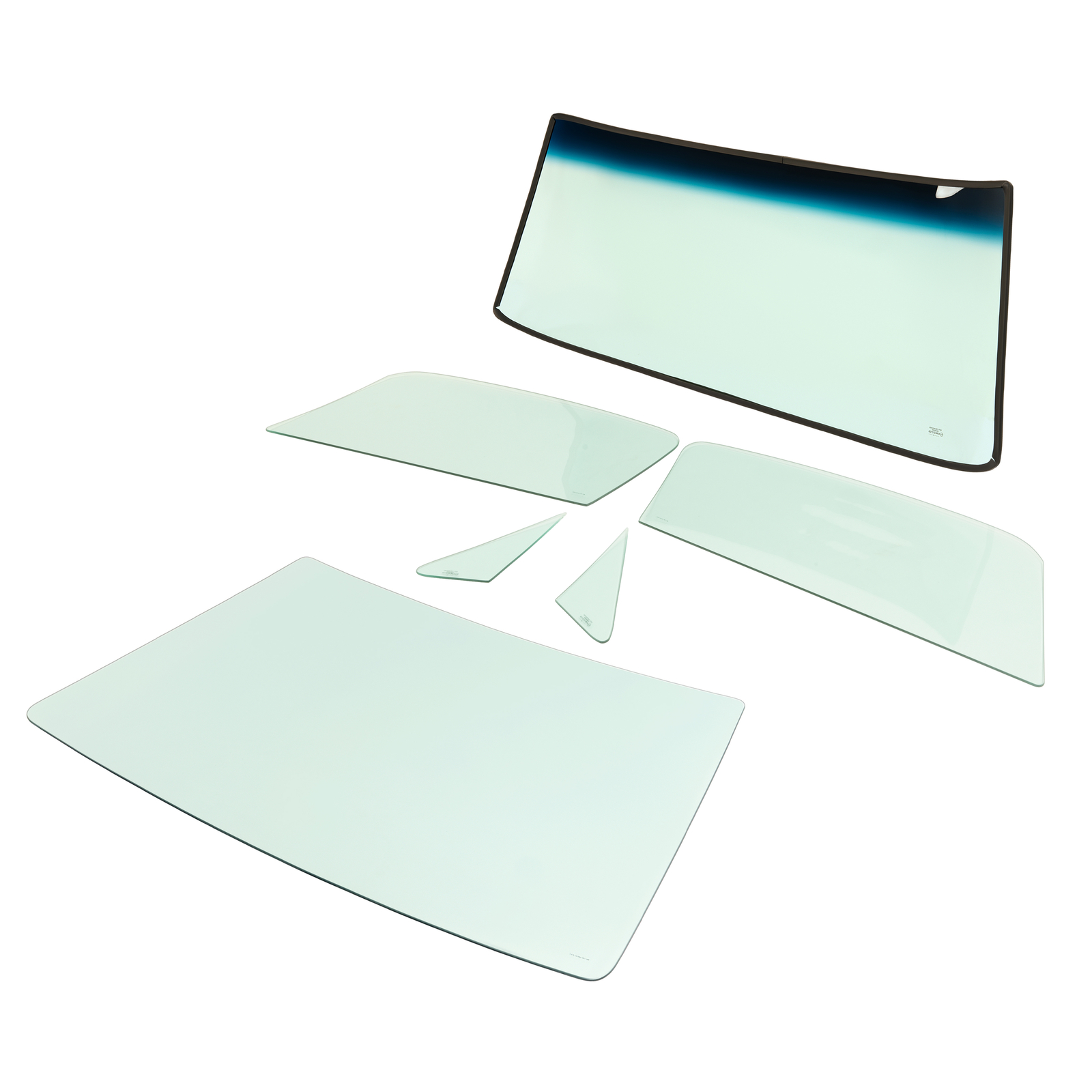 Front & Rear Back &Side Door Windshield Window Glass Fits Ford Mustang 1967-1968