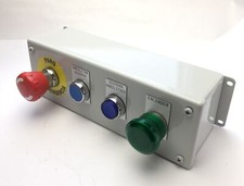 Hoffman E4PBG Pushbutton Enclosure, Allen Bradley E-Stop, Operator Panel